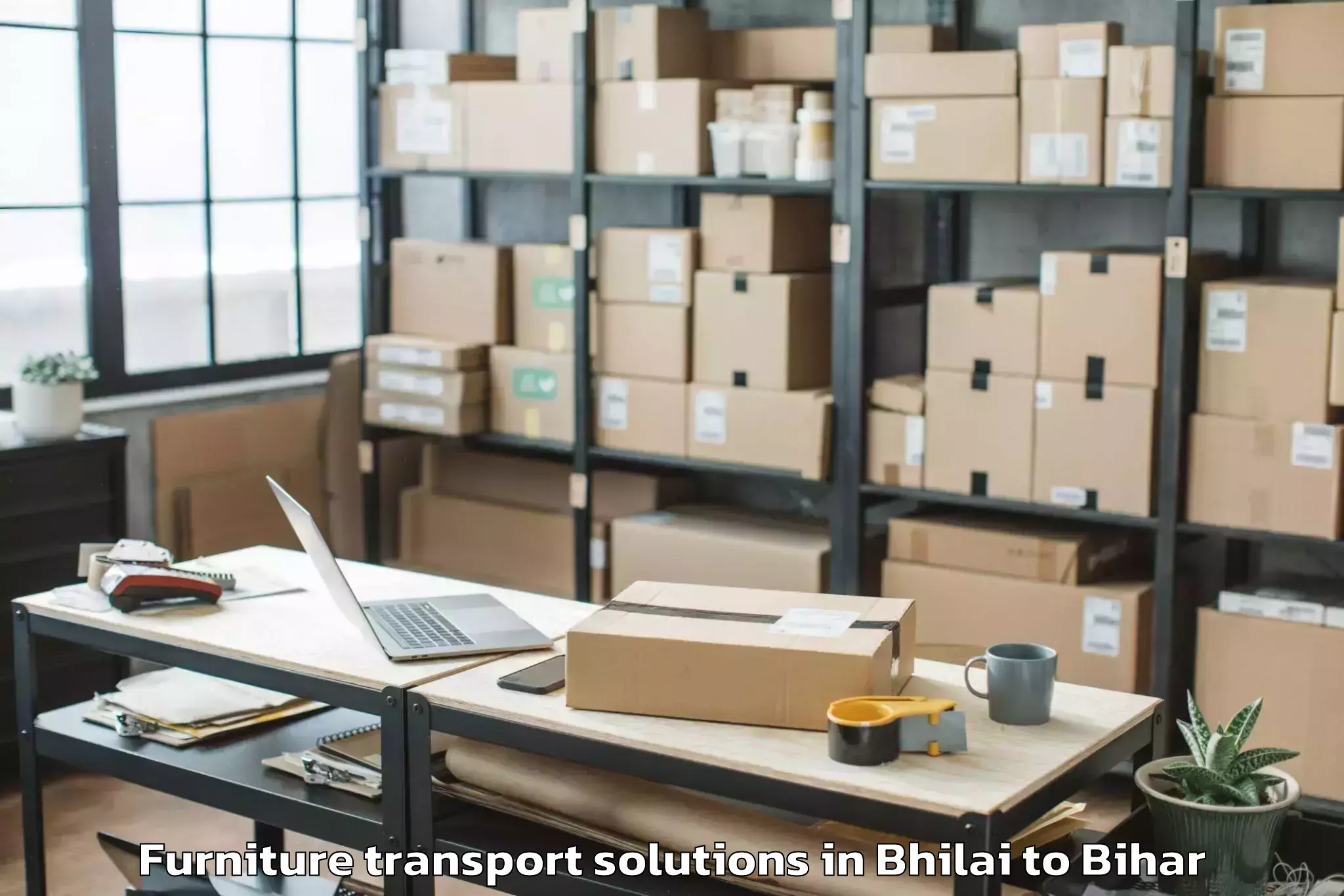 Affordable Bhilai to Tribeniganj Furniture Transport Solutions